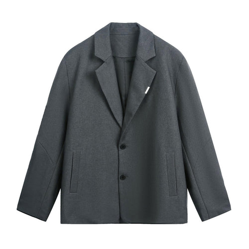 Unisex Boxy-Sakko im Oversize-Schnitt mit Reverskragen und dezentem Knopfverschluss Drune