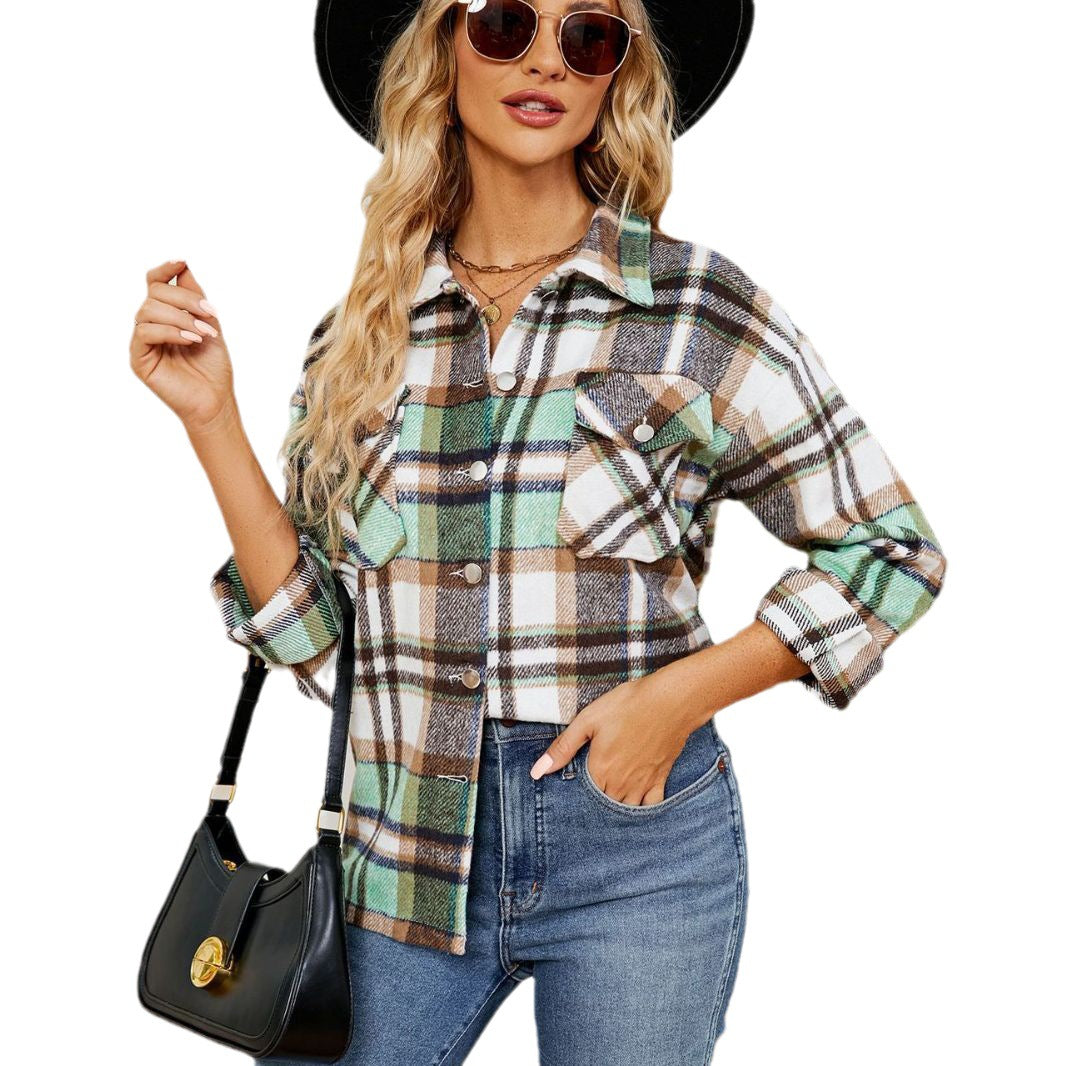 Damen Karo Overshirt aus weichem Flanell Drune