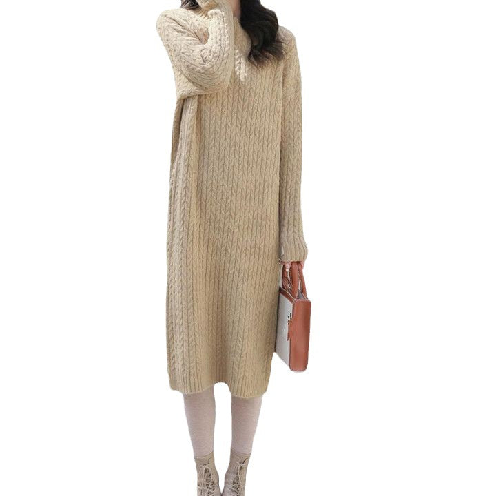 Damen Strickkleid im lässigen Design mit strukturiertem Muster Drune