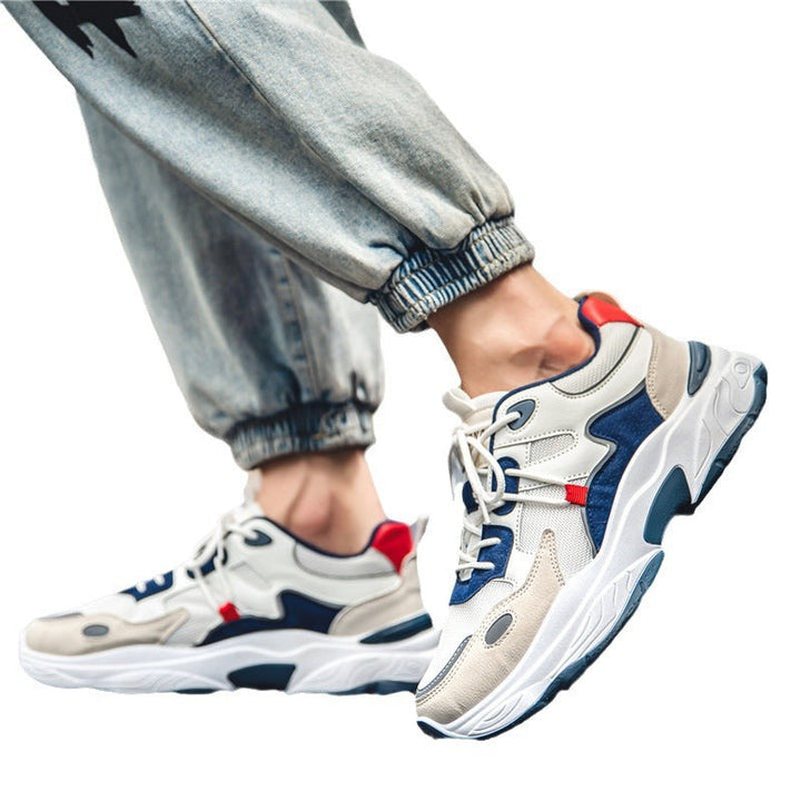 Damen Modische Chunky Sneakers mit atmungsaktiver Oberflächenstruktur und stoßdämpfender Sohle Drune