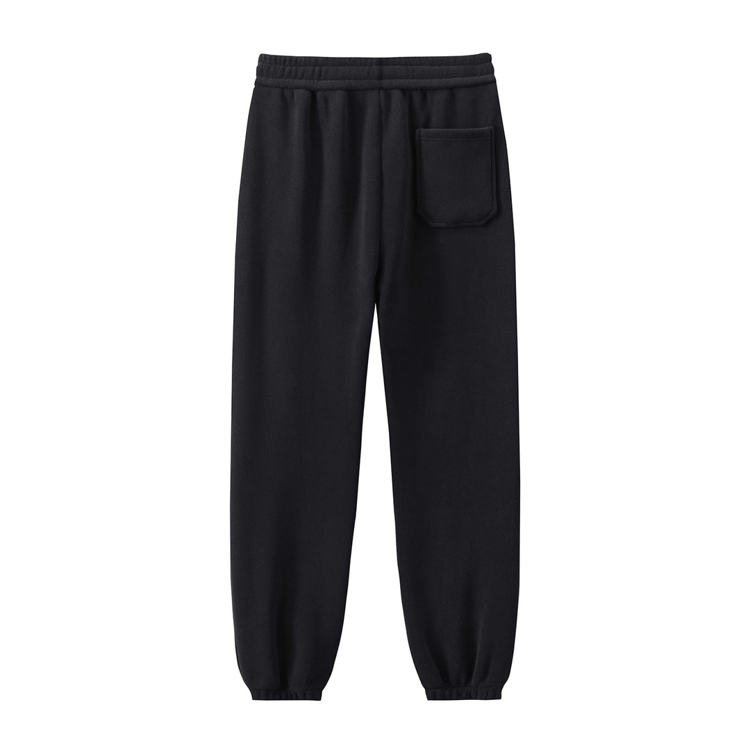 Herren Fleece-Jogginghose mit elastischem Bund, Kordelzug und gerippten Bündchen Drune