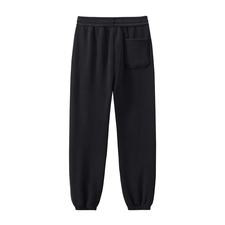Herren Fleece-Jogginghose mit elastischem Bund, Kordelzug und gerippten Bündchen Drune