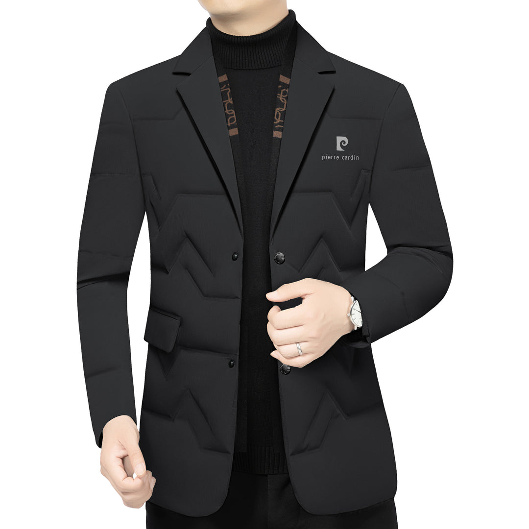 Herren Gepolstertes Business-Sakko mit gesteppter Optik und Notch-Revers Drune