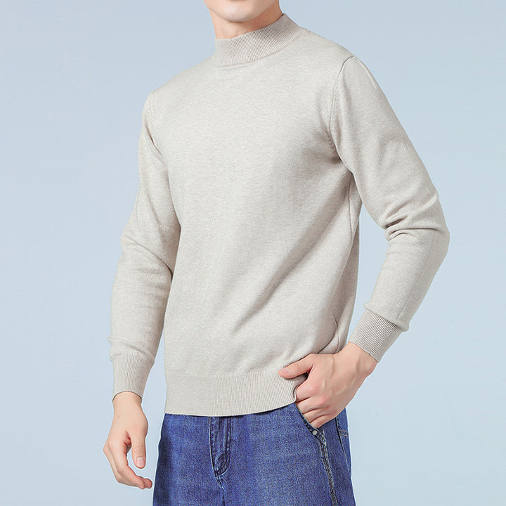 Herren Feiner Mockneck-Pullover aus hochwertigem Feinstrick mit gerippten Abschlüssen Drune