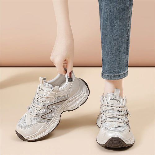 Damen Sportliche Lifestyle-Sneaker mit atmungsaktivem Obermaterial und rutschfester Sohle Drune