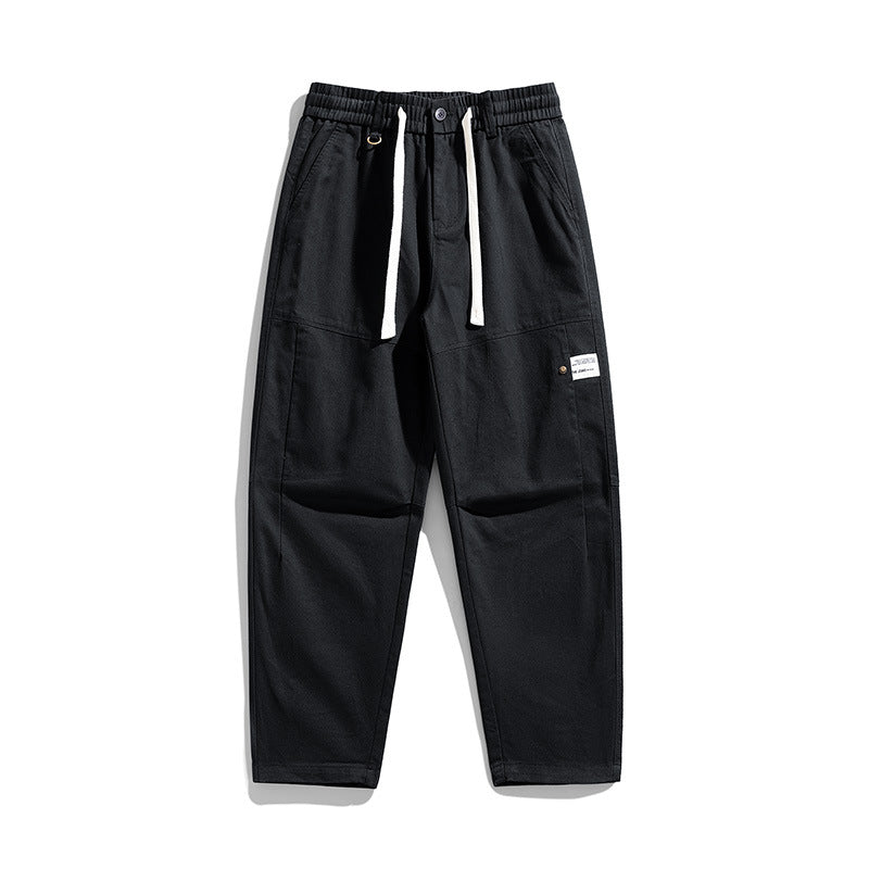 Herren Locker geschnittene Cargo-Jogginghose mit Tunnelzug, Knieabnähern und Utility‑Details Drune
