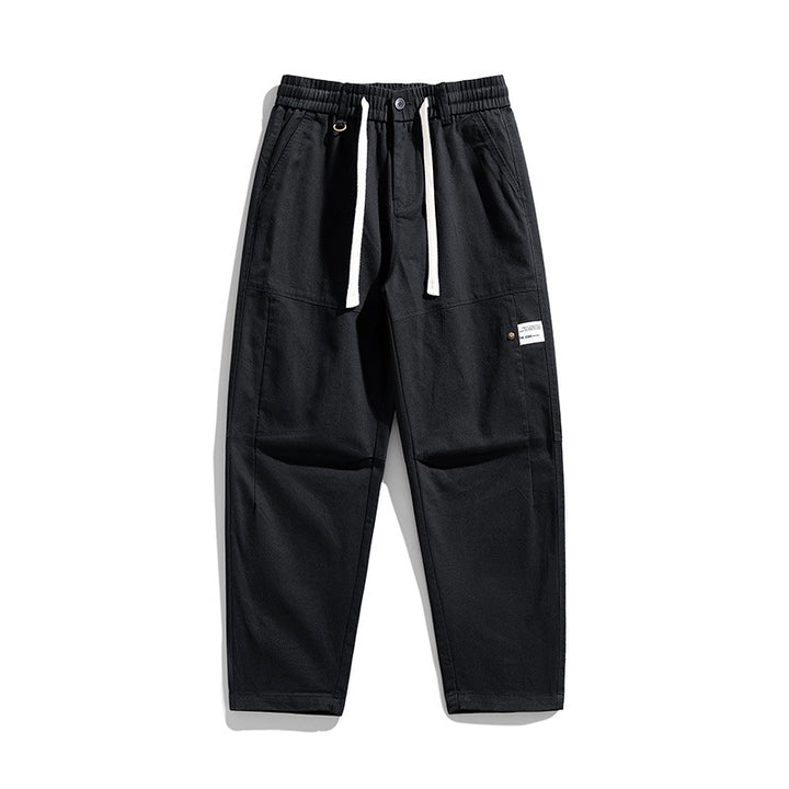 Herren Locker geschnittene Cargo-Jogginghose mit Tunnelzug, Knieabnähern und Utility‑Details Drune