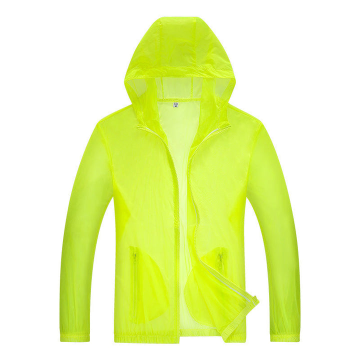 Herren ultraleichte Regenjacke mit verstellbarem Kapuzenbereich und reflektierenden Elementen Drune