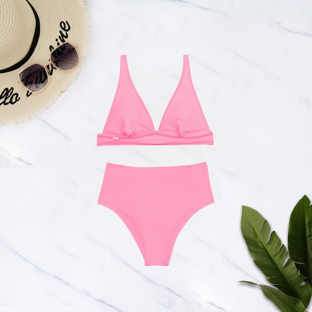 Damen Hochgeschnittener Bikini mit tiefem V-Ausschnitt Drune