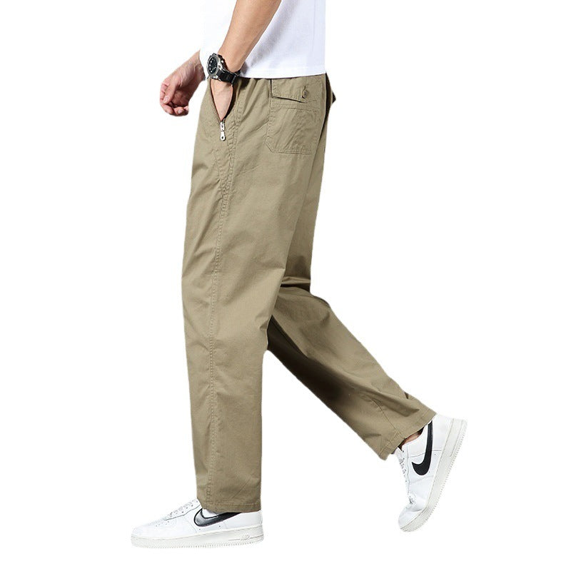 Herren Weite Relaxed-Chinohose mit geradem Bein & elastischem Komfortbund Drune