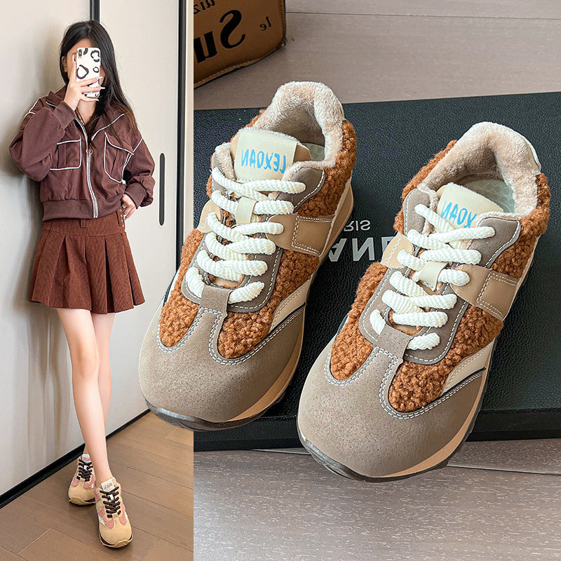 Damen Sneakers mit kuscheligem Futter und sportlichem Design Drune