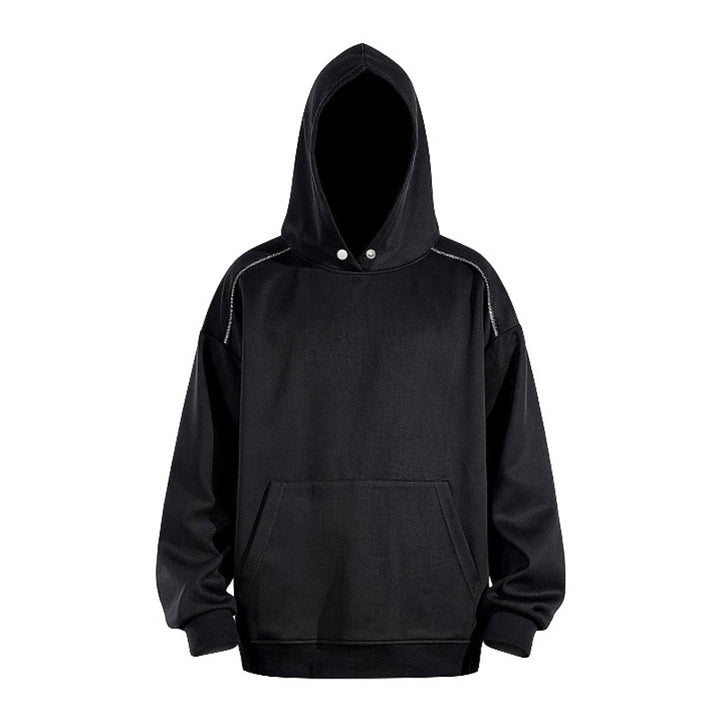 Herren Oversize-Kapuzenpullover mit Kängurutasche und Raglanärmeln Drune
