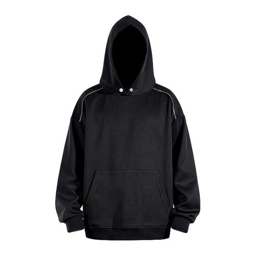 Herren Oversize-Kapuzenpullover mit Kängurutasche und Raglanärmeln Drune