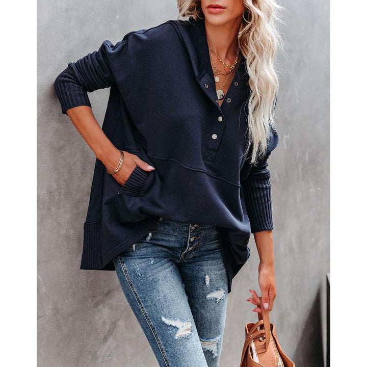 Damen Oversized Kapuzenpullover Drune