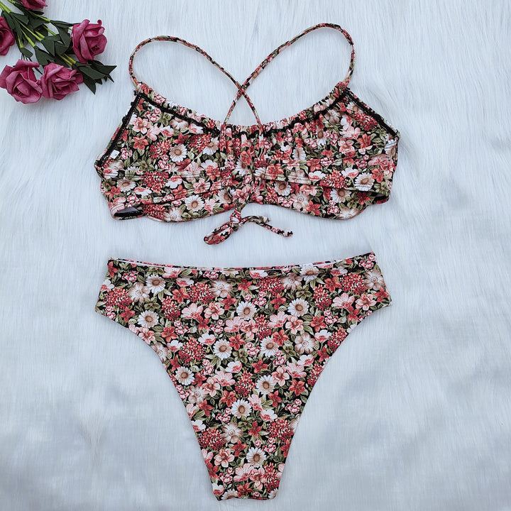Damen Floral Bikini-Set mit verspieltem Design Drune