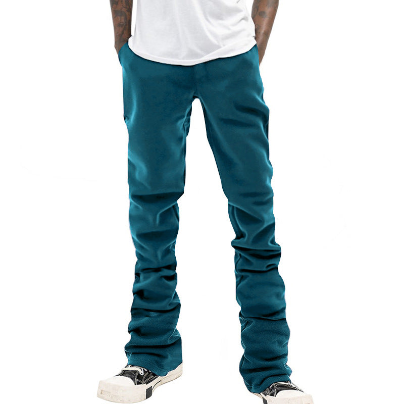 Herren Locker geschnittene Fleece-Jogginghose mit Tunnelzug, Seitentaschen & geradem Bein Drune