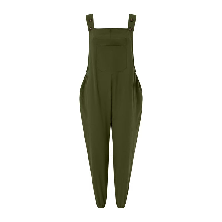 Damen stilvolle Latzhosen mit Taschen Drune