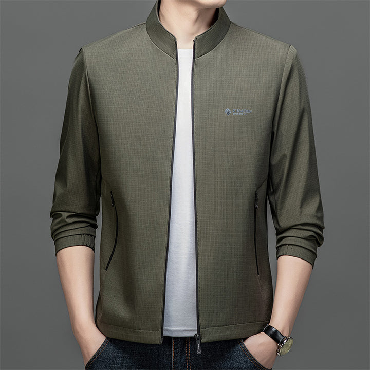 Herren Modische Sportjacke mit Stehkragen Drune