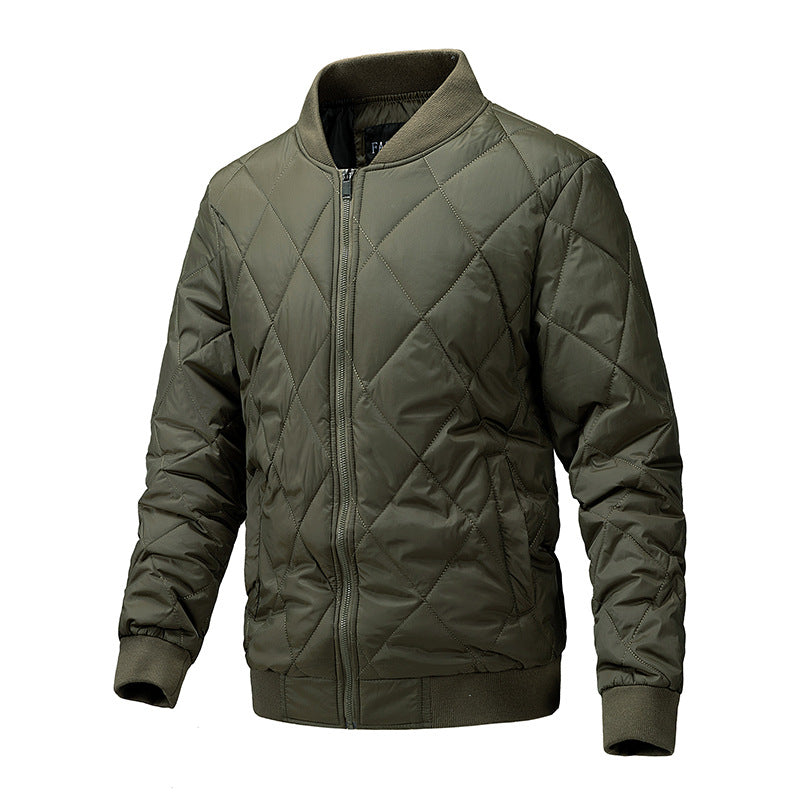 Herren Modische Steppjacke mit hohem Kragen Drune