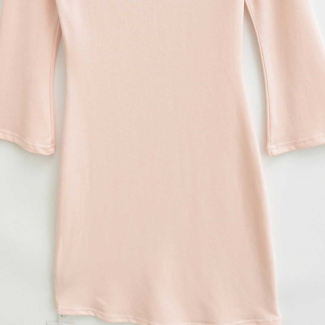 Damen Figurnahes Midikleid aus Jersey mit Carmen-Ausschnitt und Glockenärmeln Drune