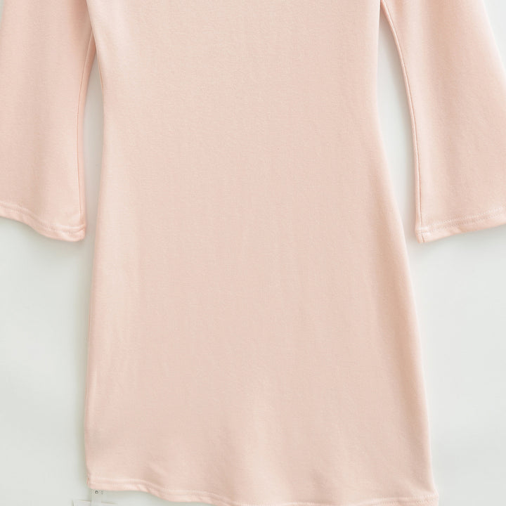 Damen Figurnahes Midikleid aus Jersey mit Carmen-Ausschnitt und Glockenärmeln Drune