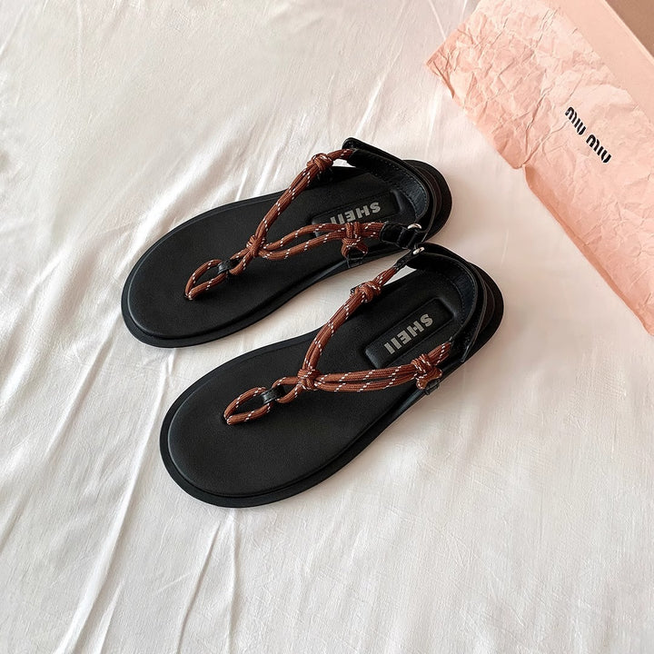 Herren Freizeit Sandalen mit Seilriemen Drune