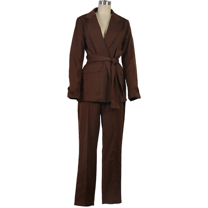 Damen Blazeranzug mit tailliertem Schnitt und elegantem Gürtel Drune