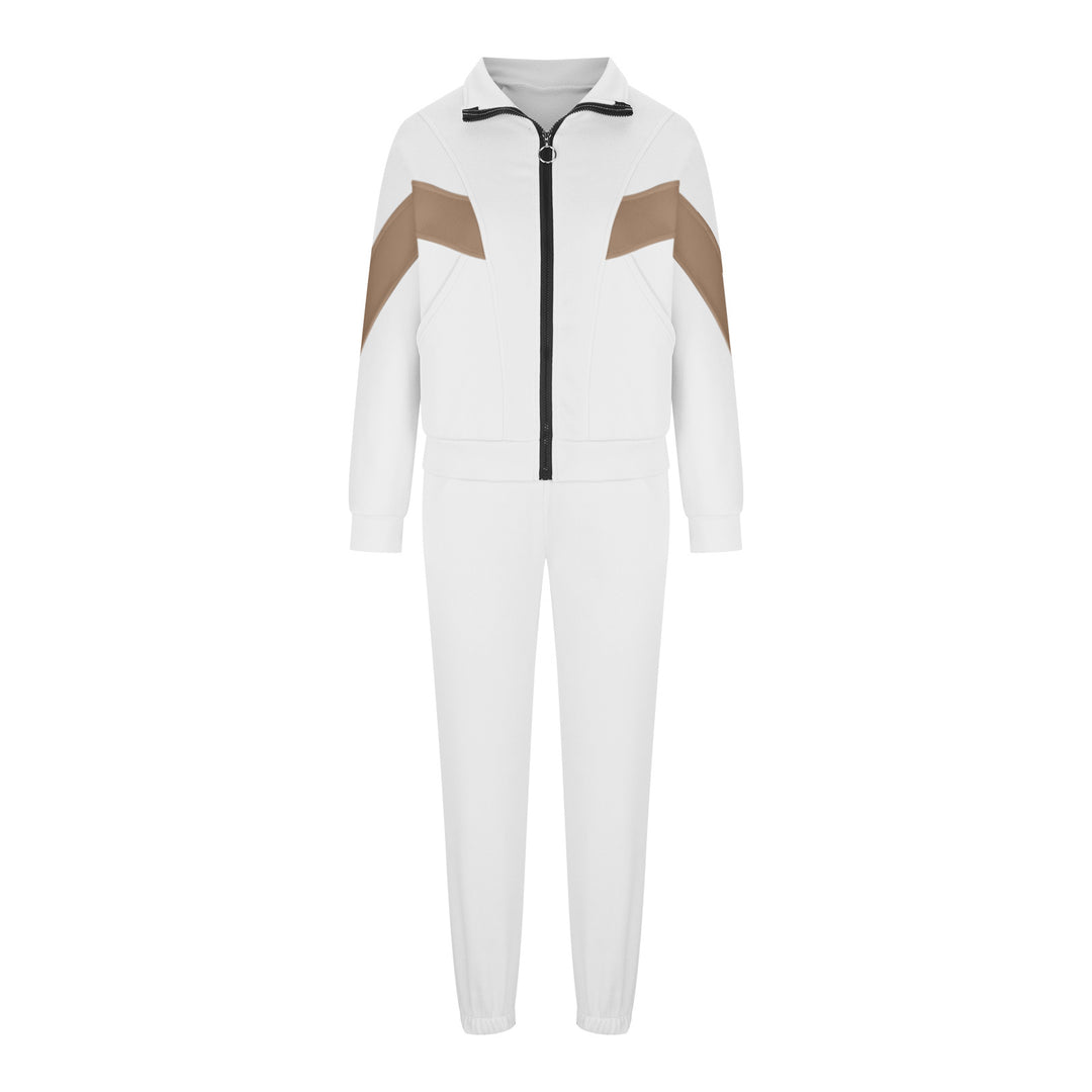 Damen nan athletisches Trainingsset mit Ring-Zipper, eingesetzten Taschen und kontrastierenden Arm-Panels Drune