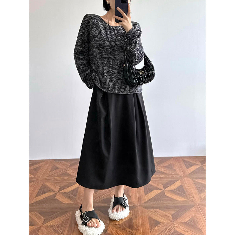 Damen Elegante und lässige Midi-Bluse mit Knopfdetail Drune