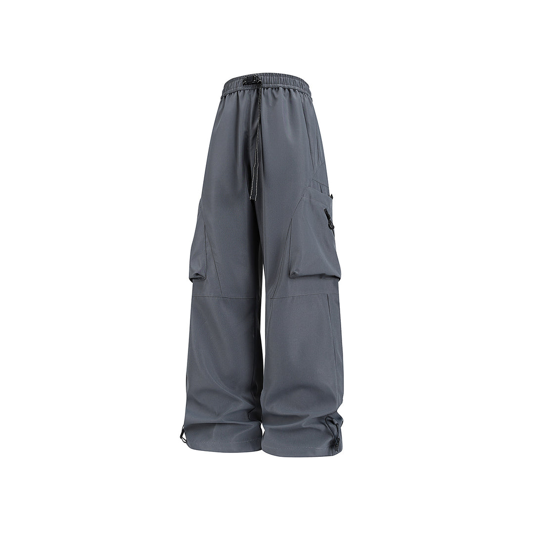 Herren Baggy-Cargo-Hose im Tech-Utility-Stil mit großvolumigen Klapptaschen, elastischem Bund und verstellbarem Kordelsaum Drune