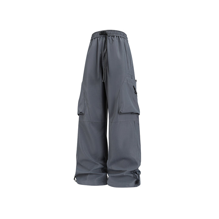 Herren Baggy-Cargo-Hose im Tech-Utility-Stil mit großvolumigen Klapptaschen, elastischem Bund und verstellbarem Kordelsaum Drune