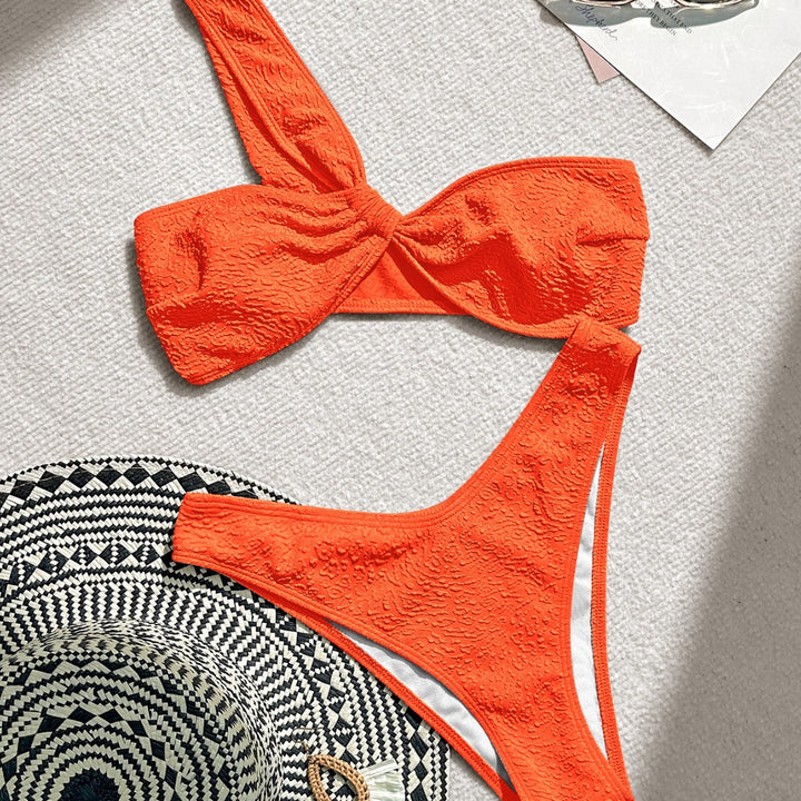Damen Bandeau-Bikini mit ausgefallenem Strukturdesign Drune