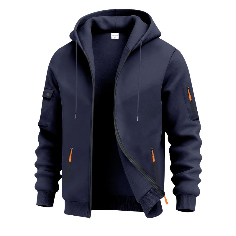Herren funktionale Kapuzenjacke mit technischen Taschen Drune