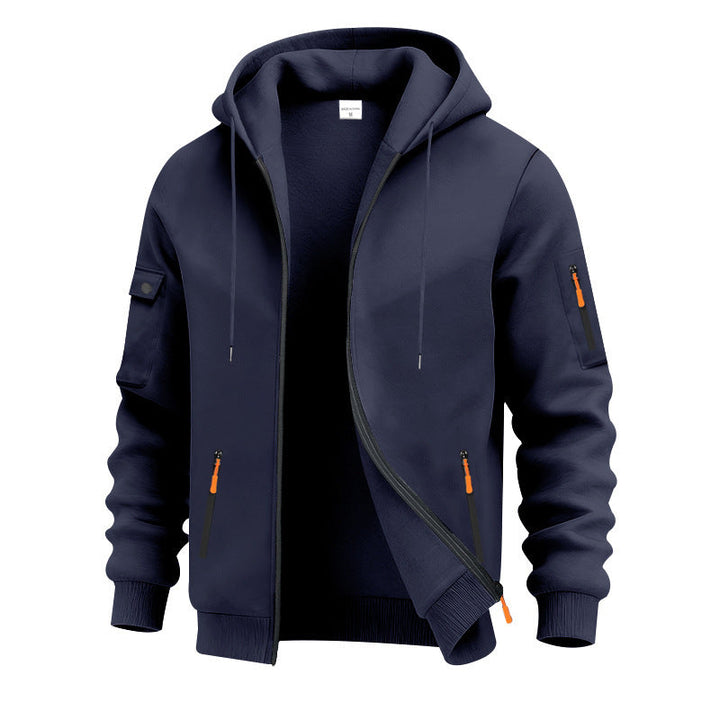 Herren funktionale Kapuzenjacke mit technischen Taschen Drune