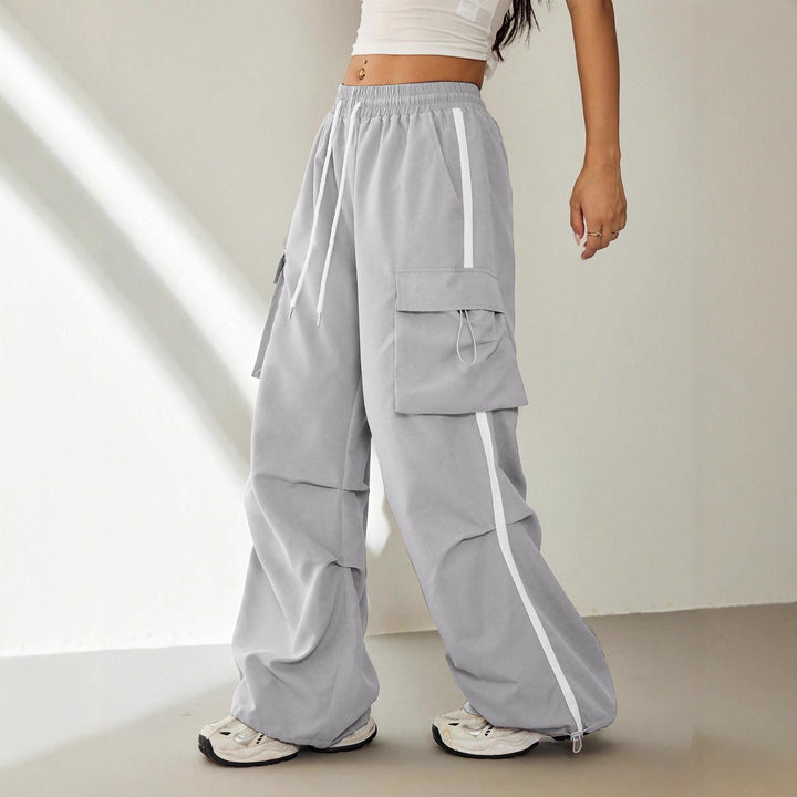 Damen Cargo-Hose mit seitlichen Taschen und elastischem Bund Drune