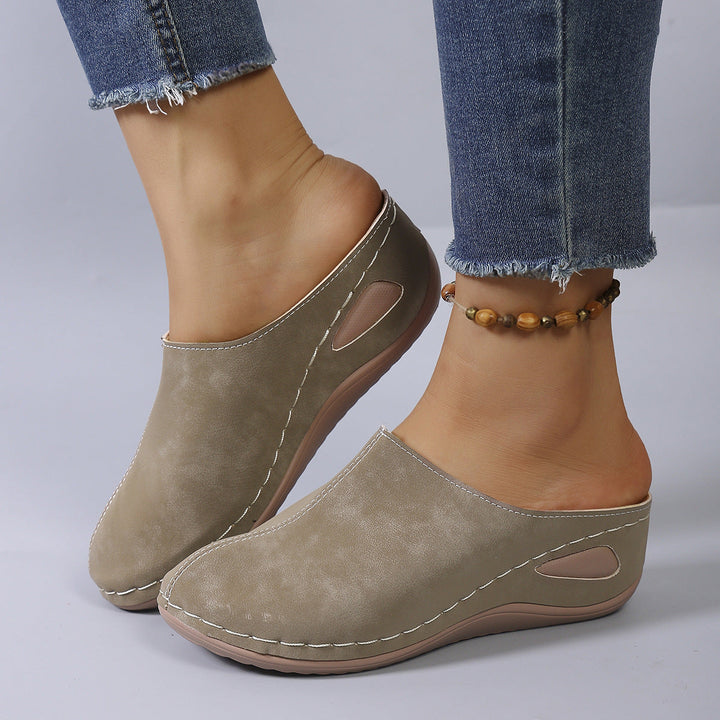 Damen Clogs mit ergonomischem Fußbett und rutschfester Sohle Drune