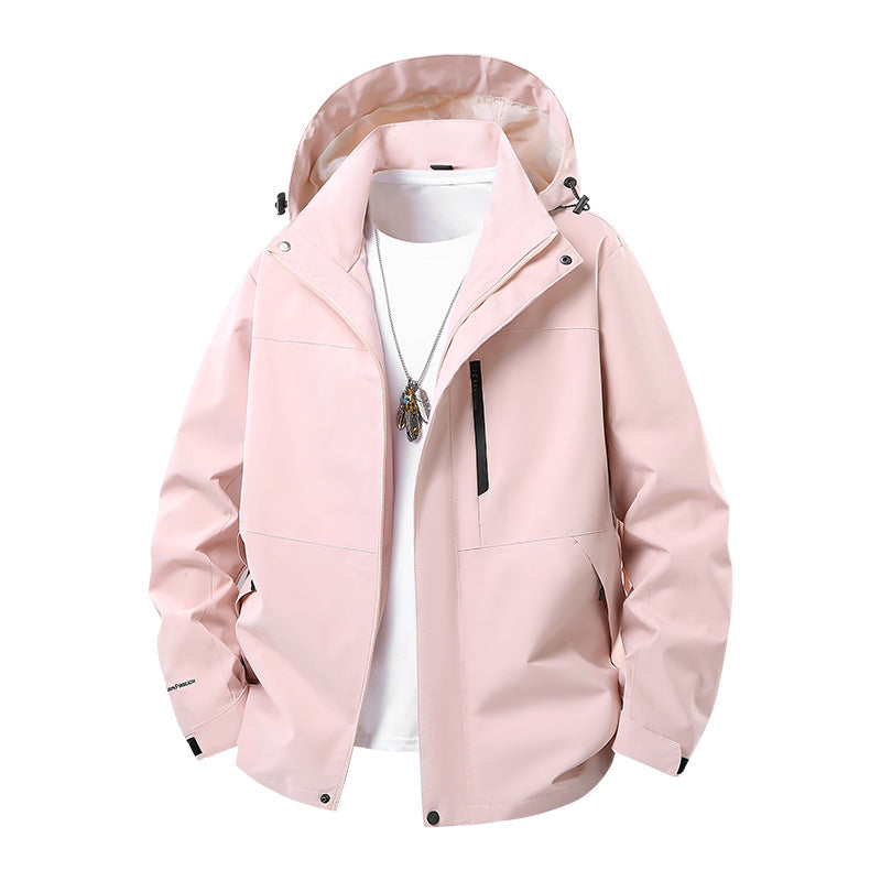 Herren Technische Softshell‑Regenjacke mit verschweißten Nähten, verstellbarer Kapuze und wasserabweisenden Reißverschlüssen Drune