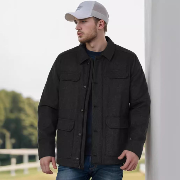 Herren utilitaristische Jacke mit mehreren Taschen Drune