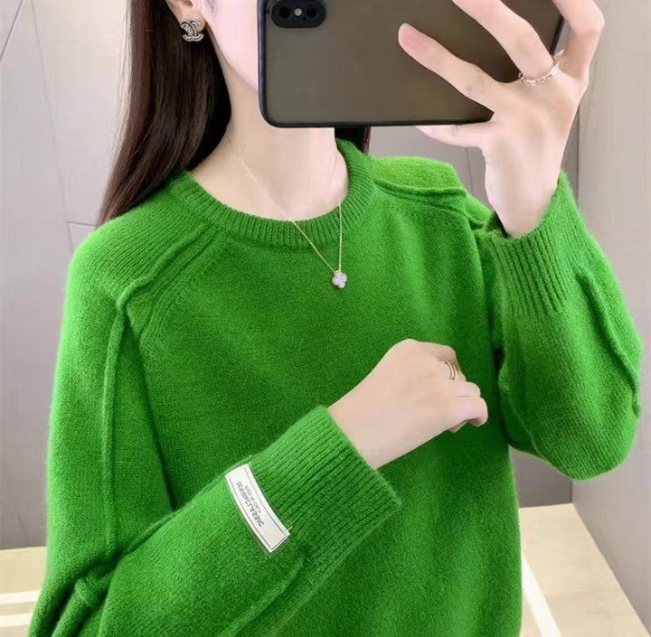 Damen Hochwertiger Pullover mit strukturiertem Design und weitem Schnitt Drune