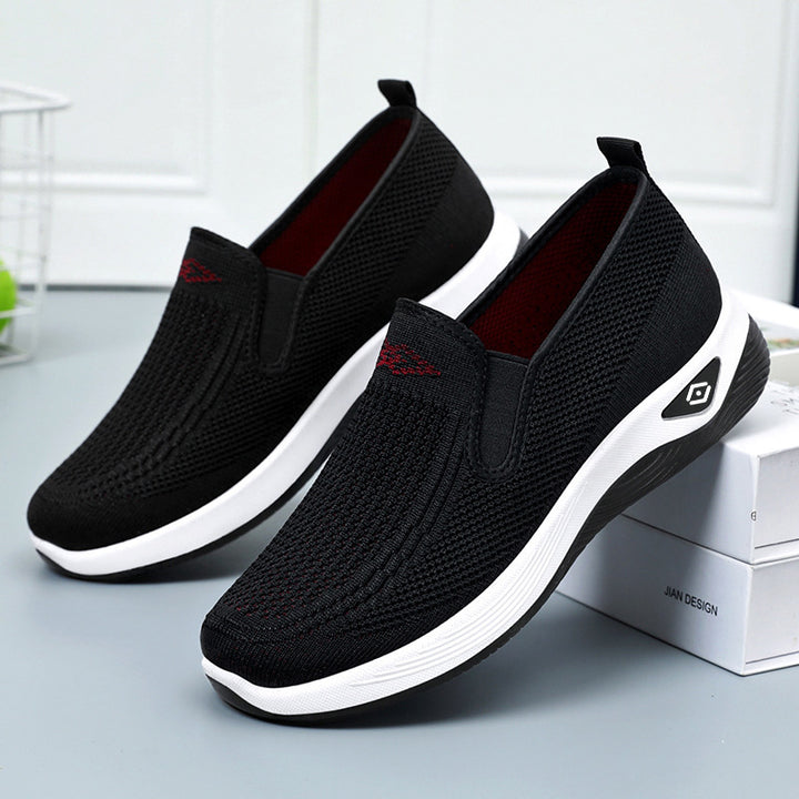 Damen nan atmungsaktiver gestrickter Slip-On Freizeitschuh mit dämpfender EVA-Sohle Drune