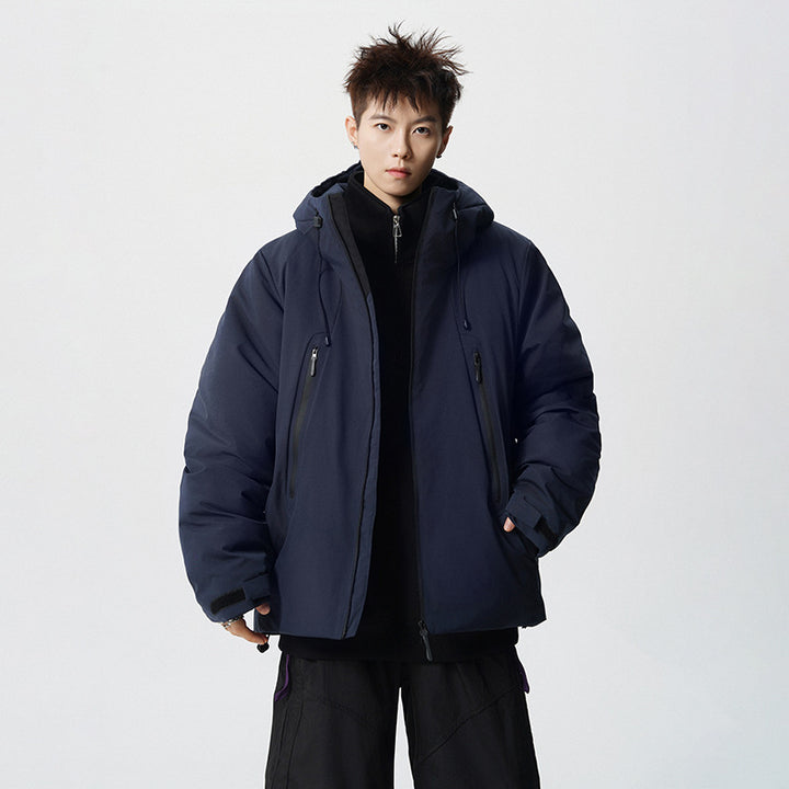 Herren wattierte, wasserabweisende Tech-Outdoorjacke mit Kapuze Drune