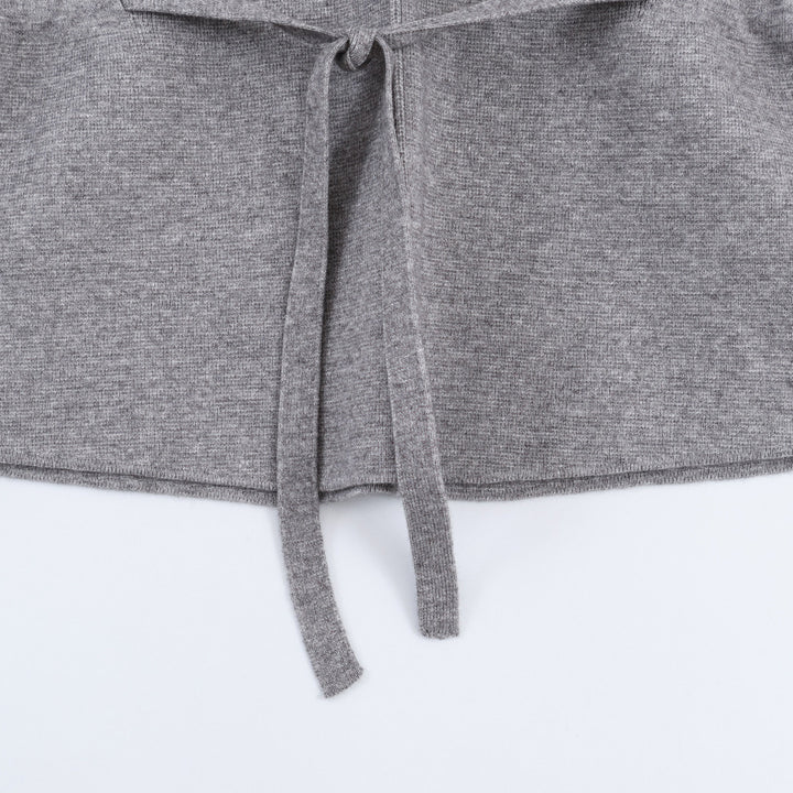 Damen Feinstrick-Pullover mit Tunnelzug‑Taillenband und Ballonärmeln Drune