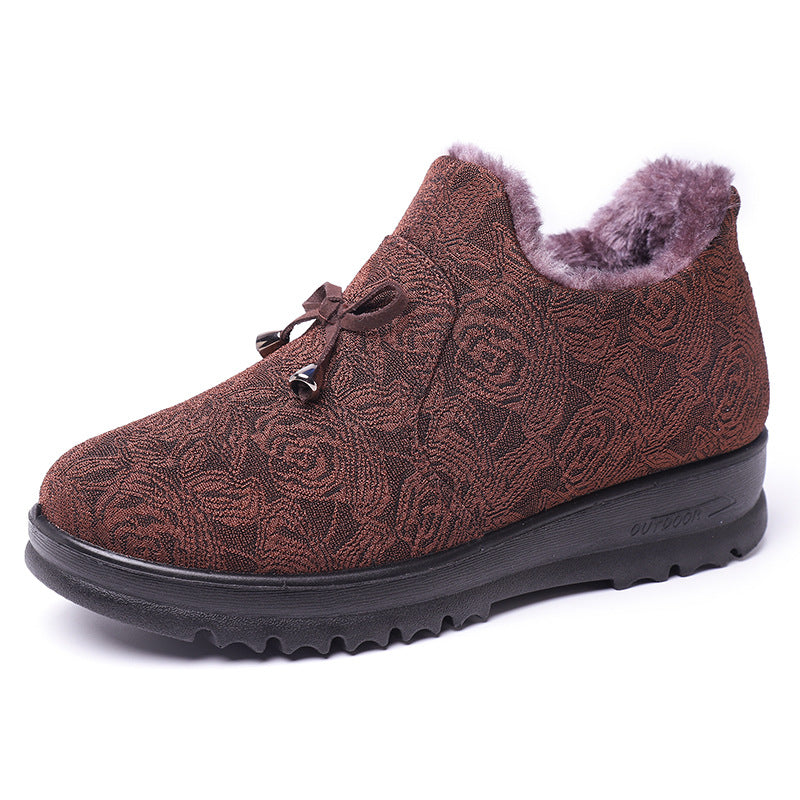 Damen Warme und modische Hausschuhe mit floralem Design Drune