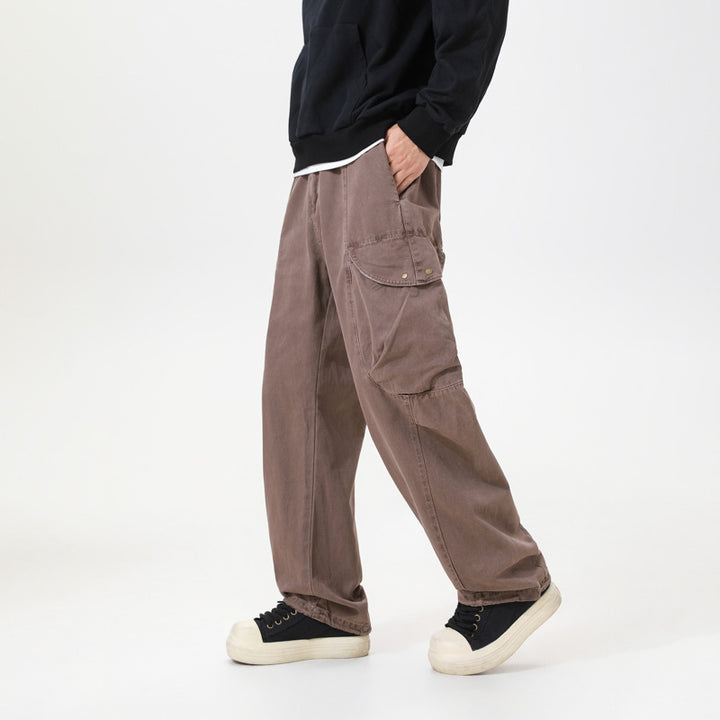 Herren Cargo-Hose im Utility-Look mit elastischem Bund und Knieabnähern Drune