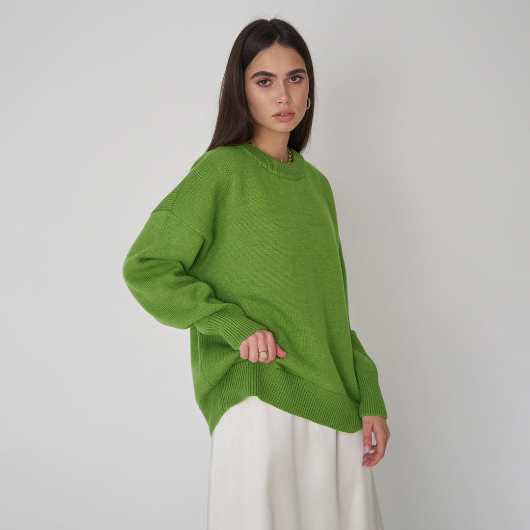 Damen Bequemer Oversized Pullover aus hochwertigem Strick Drune