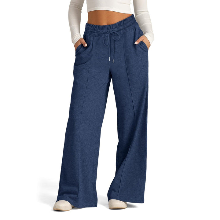 Damen Weit geschnittene Freizeithose mit elastischem Bund und praktischen Eingrifftaschen Drune