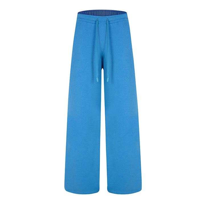 Damen Weite Lounge-Jogginghose mit hohem Bund und Kordelzug Drune