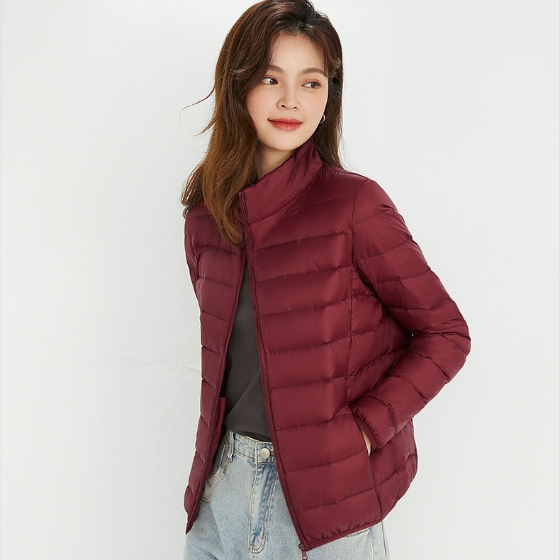 Damen Ultraleichte gesteppte Kapuzenjacke mit ultraflacher Thermowatte Drune