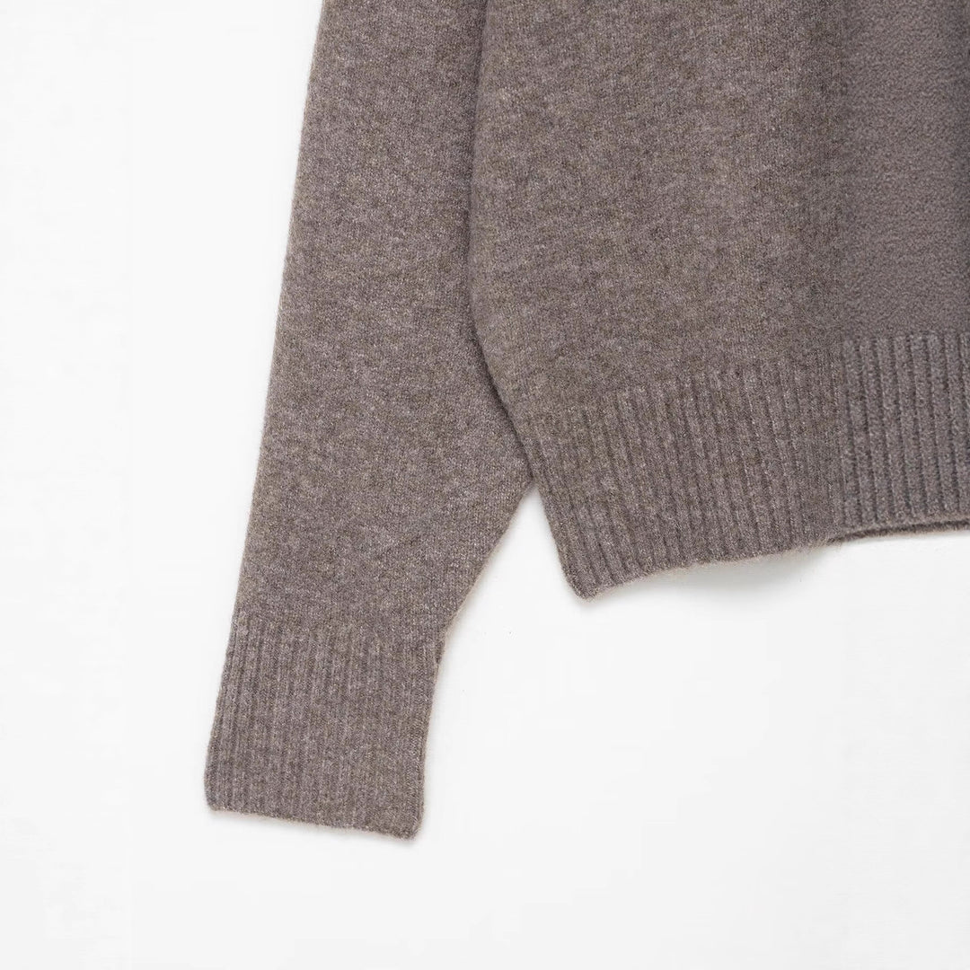 Damen luxuriöser V-Pullover aus hochwertiger Wolle Drune