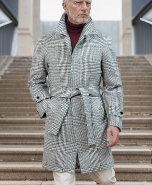 Herren modischer Trenchcoat mit praktischen Taschen und modernem Schnitt Drune